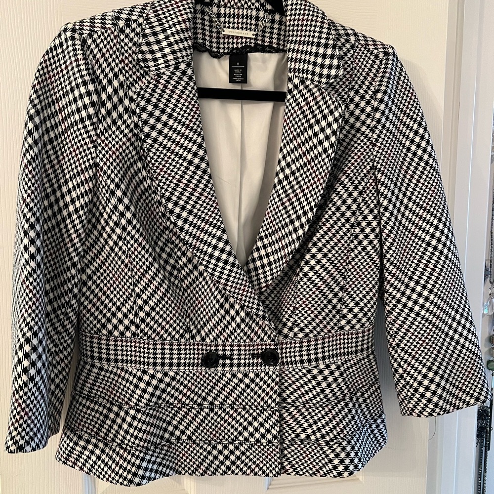 White House Black Market Houndstooth Jacket